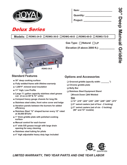Spec Sheet