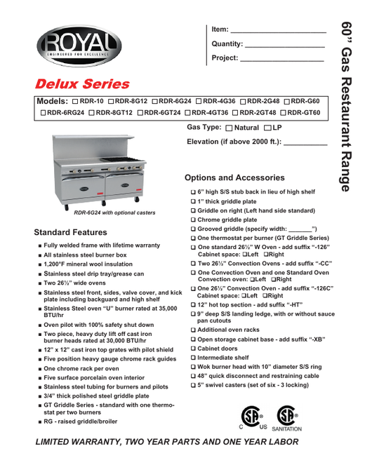 Spec Sheet