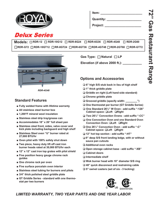 Spec Sheet