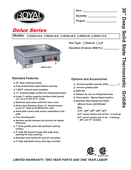 Spec Sheet