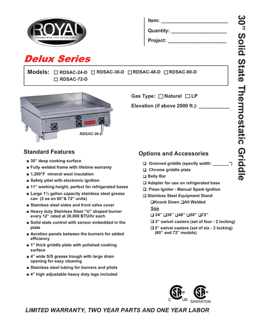 Spec Sheet