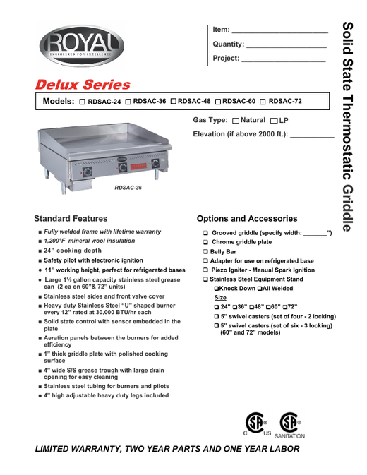 Spec Sheet