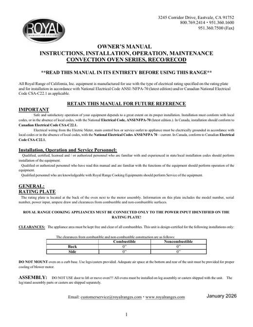 Owner's Manual