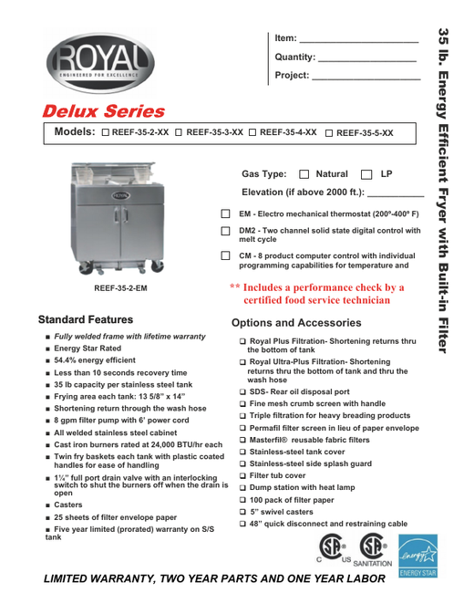 Spec Sheet