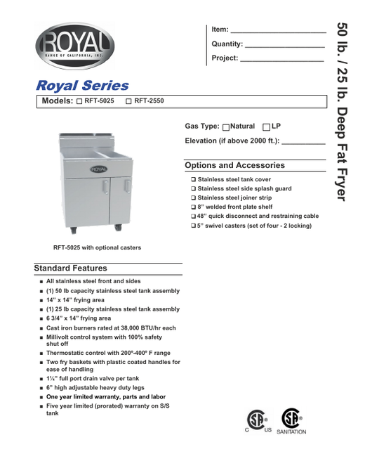 Spec Sheet