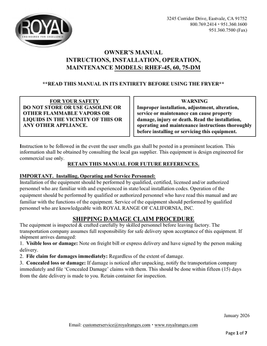 Owner's Manual