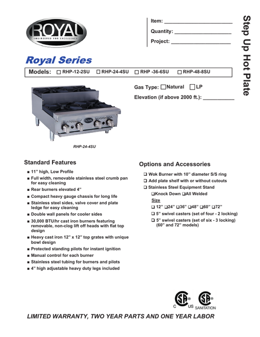 Spec Sheet