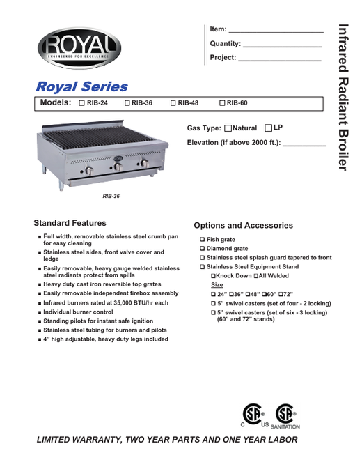 Spec Sheet