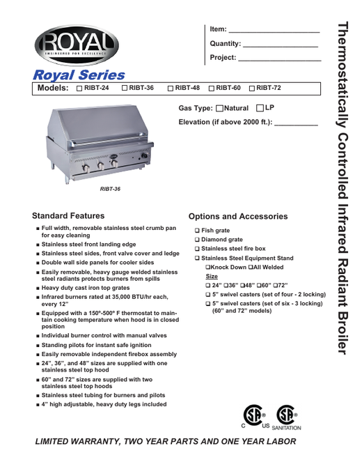 Spec Sheet