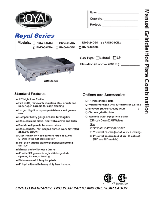 Spec Sheet