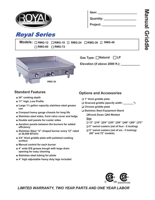 Spec Sheet