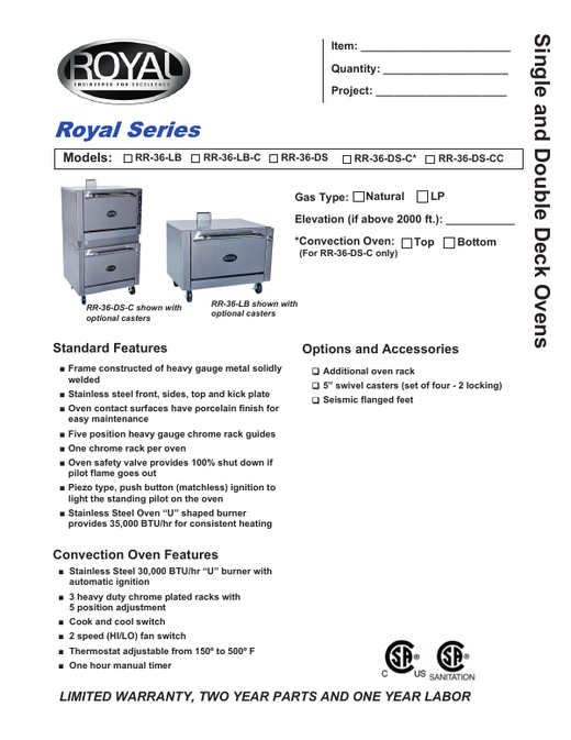 Spec Sheet