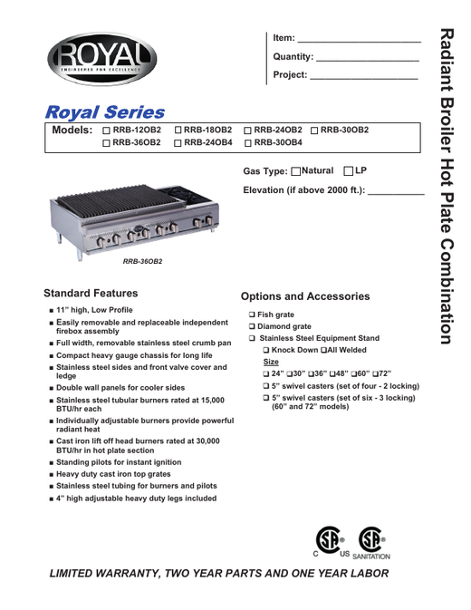 Spec Sheet
