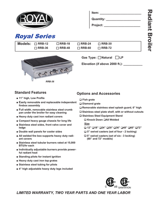Spec Sheet