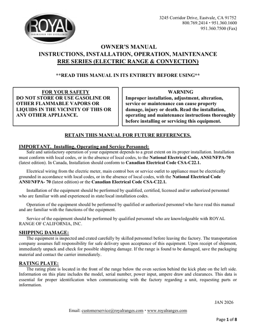 Owner's Manual