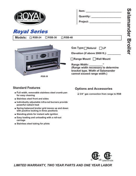 Spec Sheet