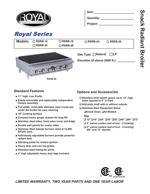 Spec Sheet