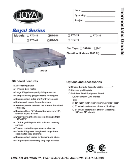 Spec Sheet