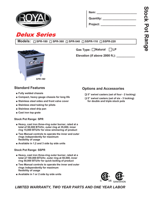 Spec Sheet