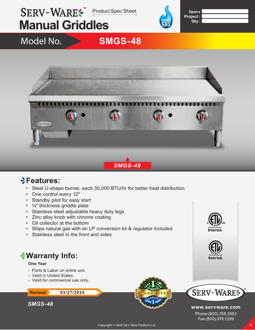 Spec Sheet