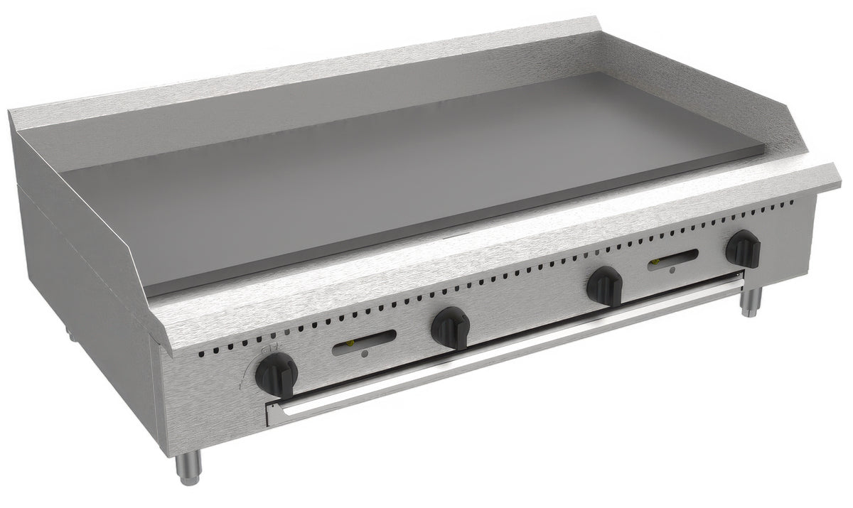 Serv-Ware 60 inch countertop gas griddle, representative photo