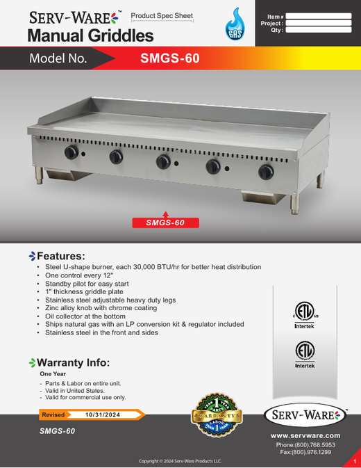 Spec Sheet