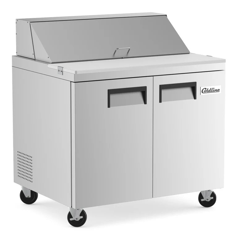 Coldline SP36 36" Bain Marie Sandwich Prep Table - 10 Pans