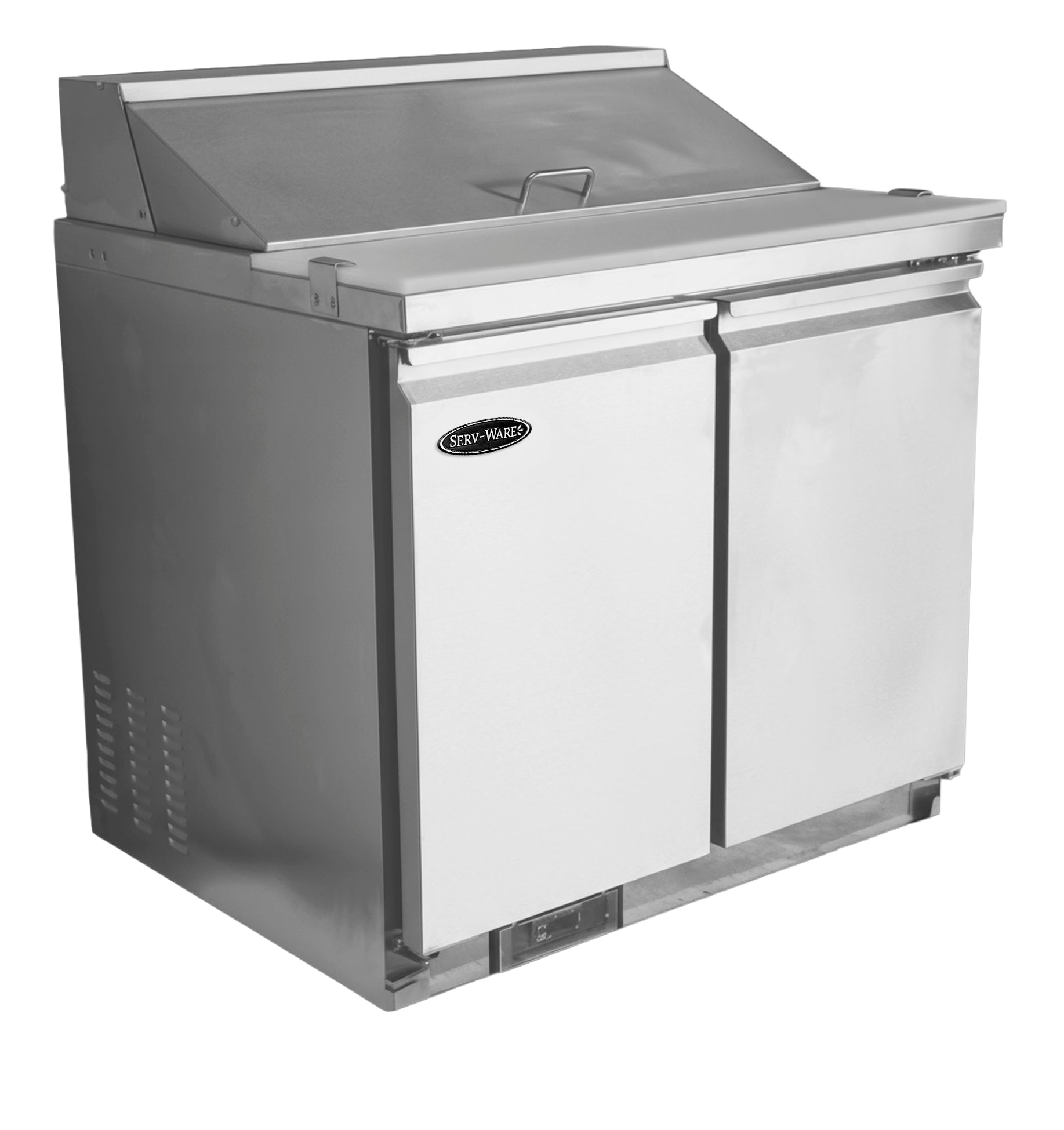 Serv-Ware SP36-10-HC-T Refrigeration - 10 Pan Sandwich Prep Unit - Dimensions: 36.2" W x 29.9" D x 43.2" H