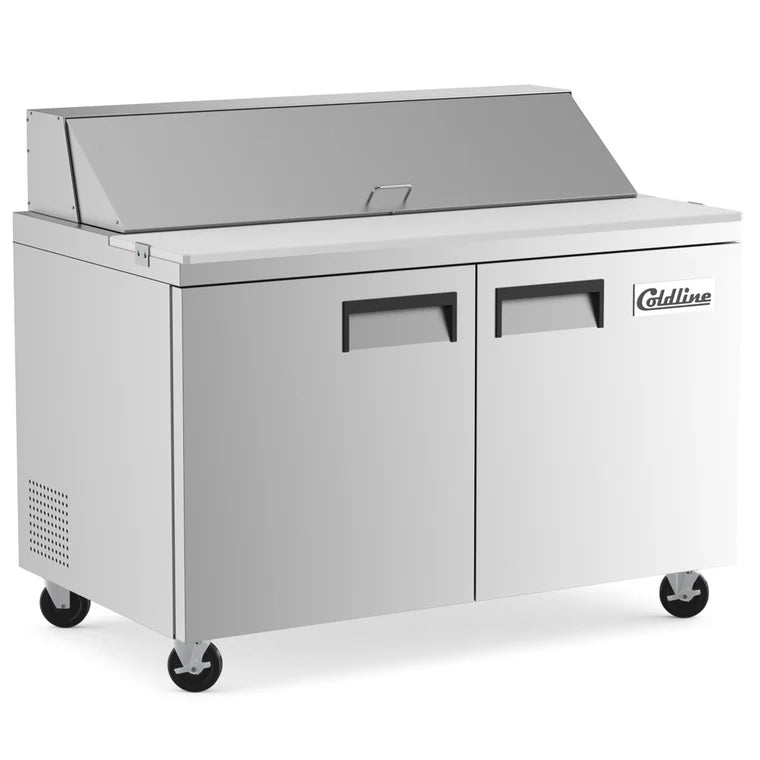 Coldline SP48 48" Bain Marie Sandwich Prep Table - 12 Pans