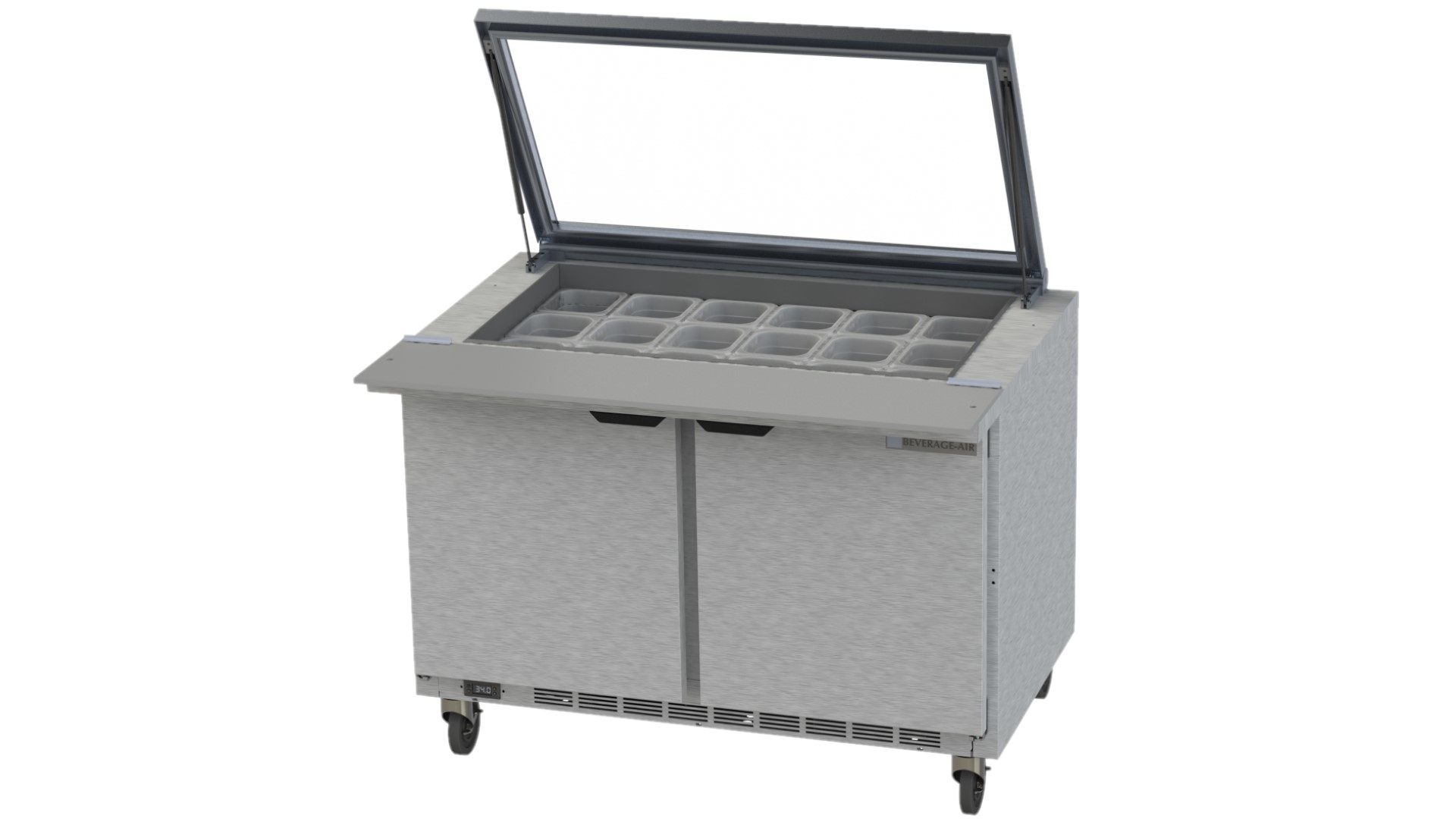 Beverage Air SPE48HC-18M-STL Sandwich/Salad Mega Top Prep Table 48"
