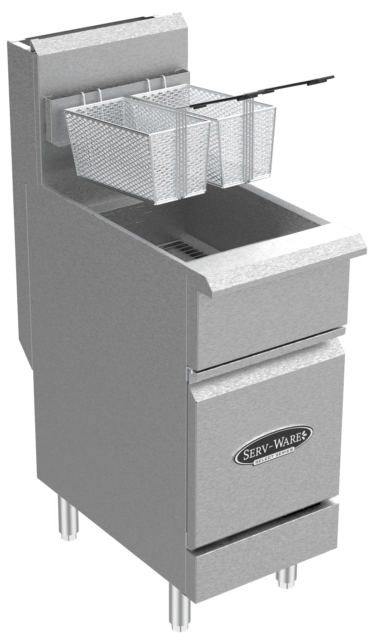 Serv-Ware SGF-40N 40 LB Deep Fryer, Natural Gas