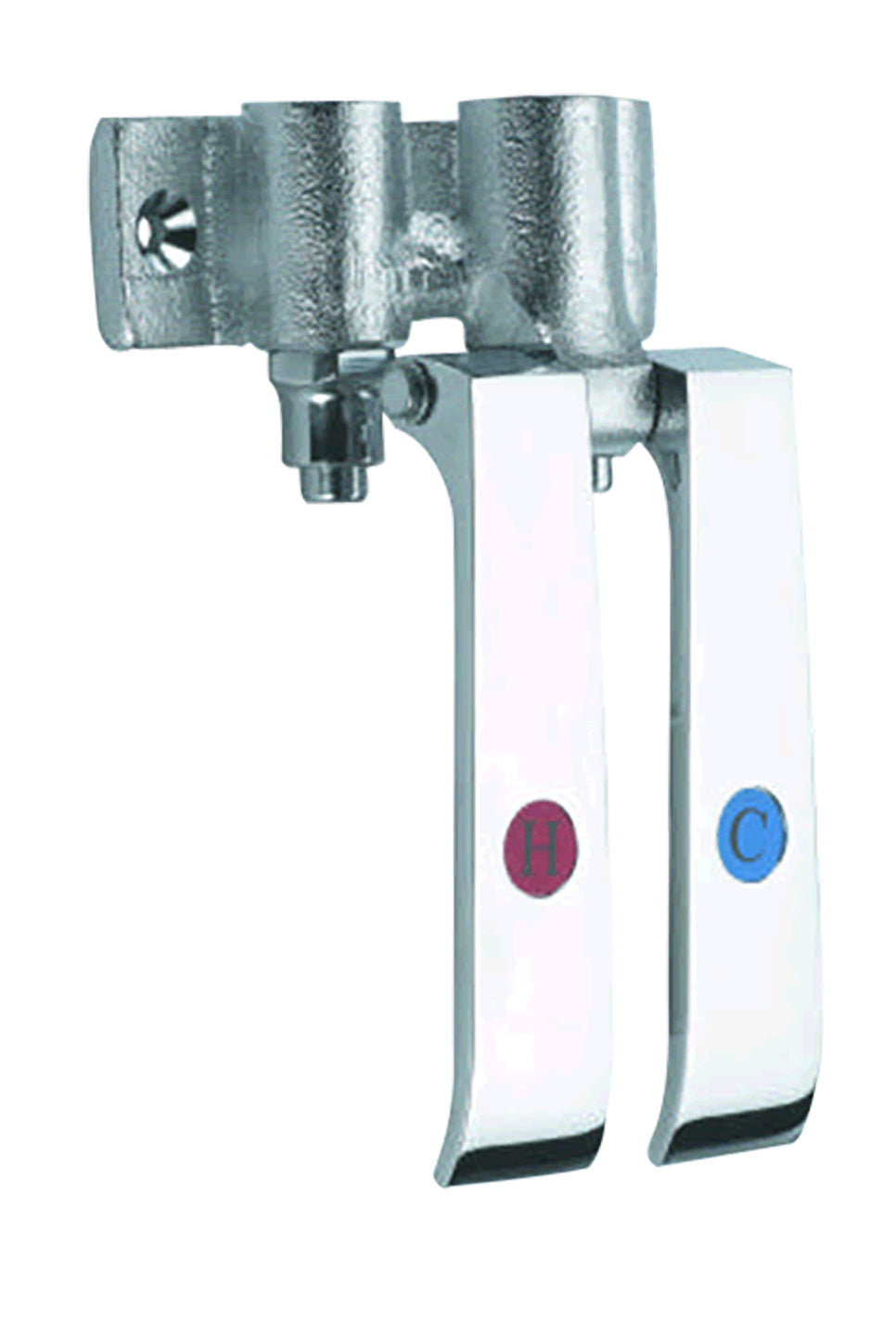 Serv-Ware SSKV-CWP double knee valve with hot and cold paddles and mounting bracket