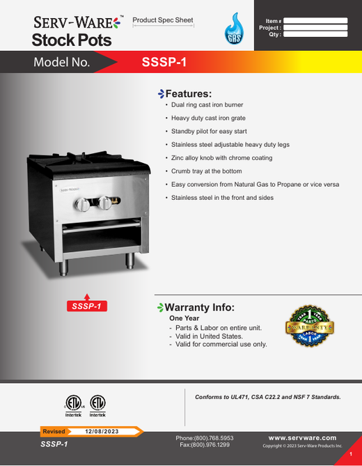 Spec Sheet