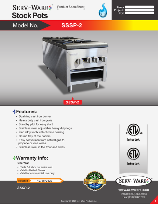 Spec Sheet