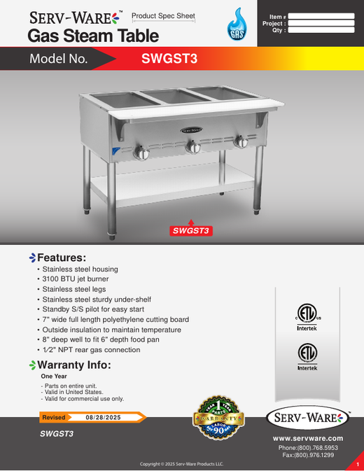 Spec Sheet