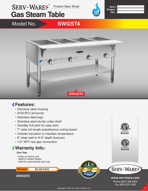 Spec Sheet
