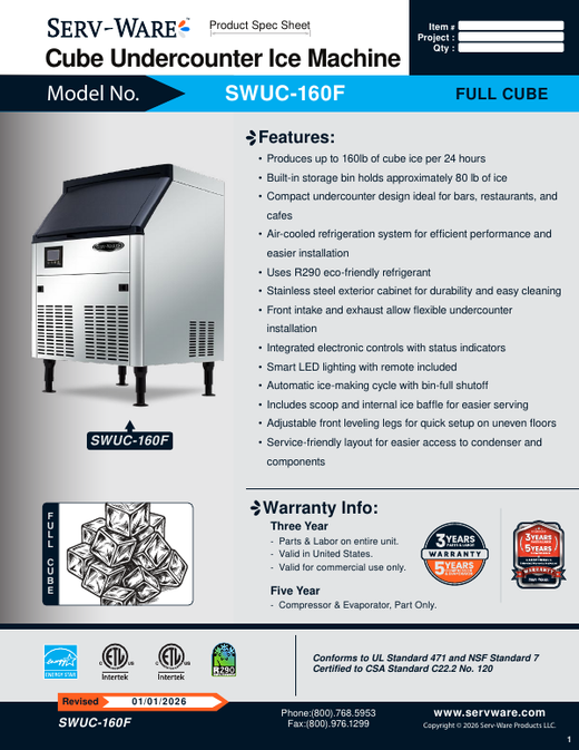 Spec Sheet