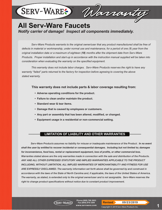Warranty Statement