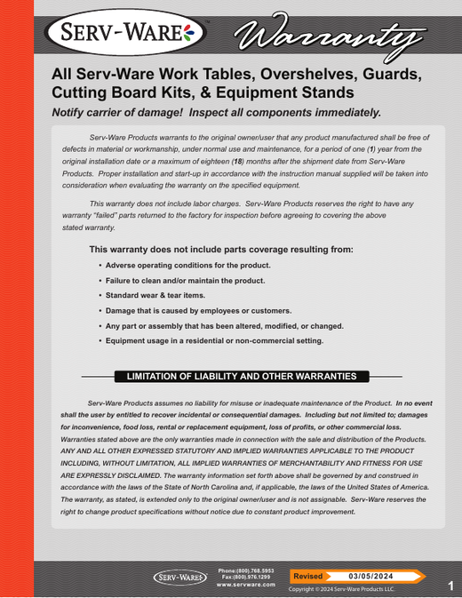 Warranty Statement