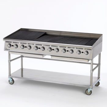 Ultra-Max 8172RCBB Radiant Gas Charbroiler – 72″ Wide – LP