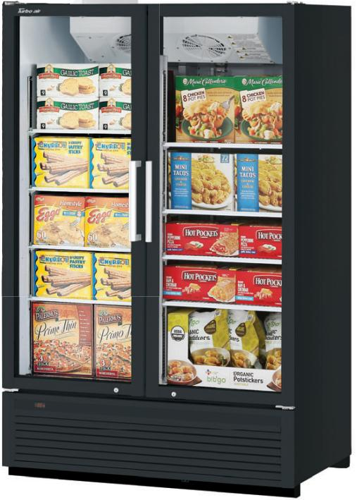 Turbo Air TGF-47SDHB-N 2 Doors Swing Glass Merchandiser-Black