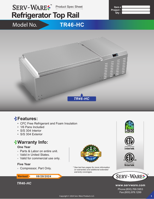 Spec Sheet
