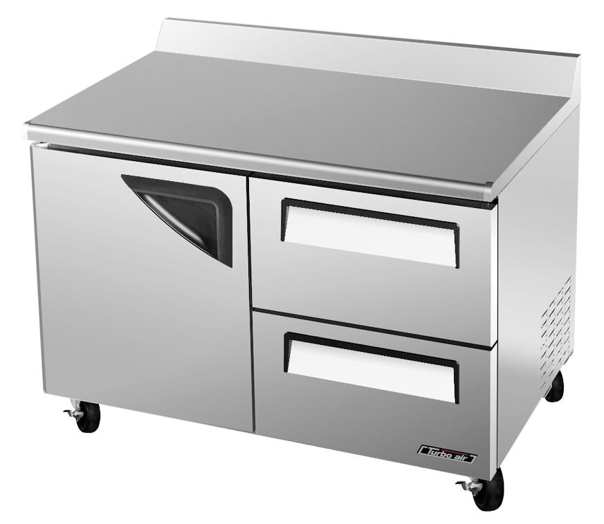 Turbo Air TWR-48SD-D2-N Solid Door+2 Drawers Worktop Refrigerator