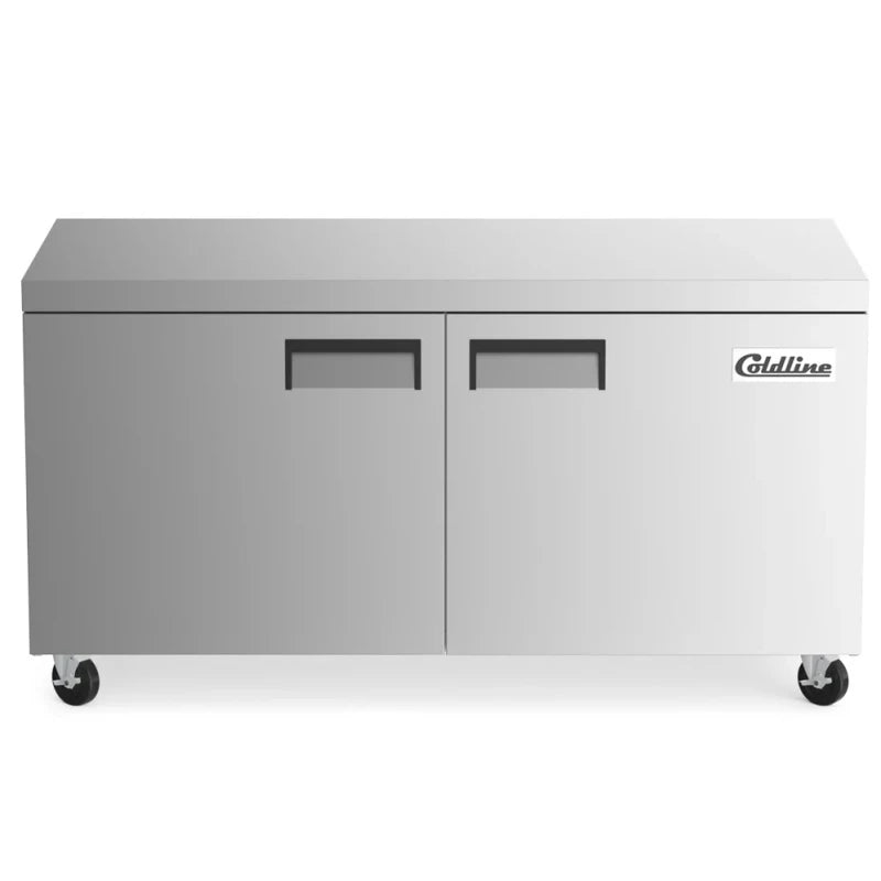 Coldline UC-60F 60” Undercounter Work Top Freezer - 15 Cu. Ft.