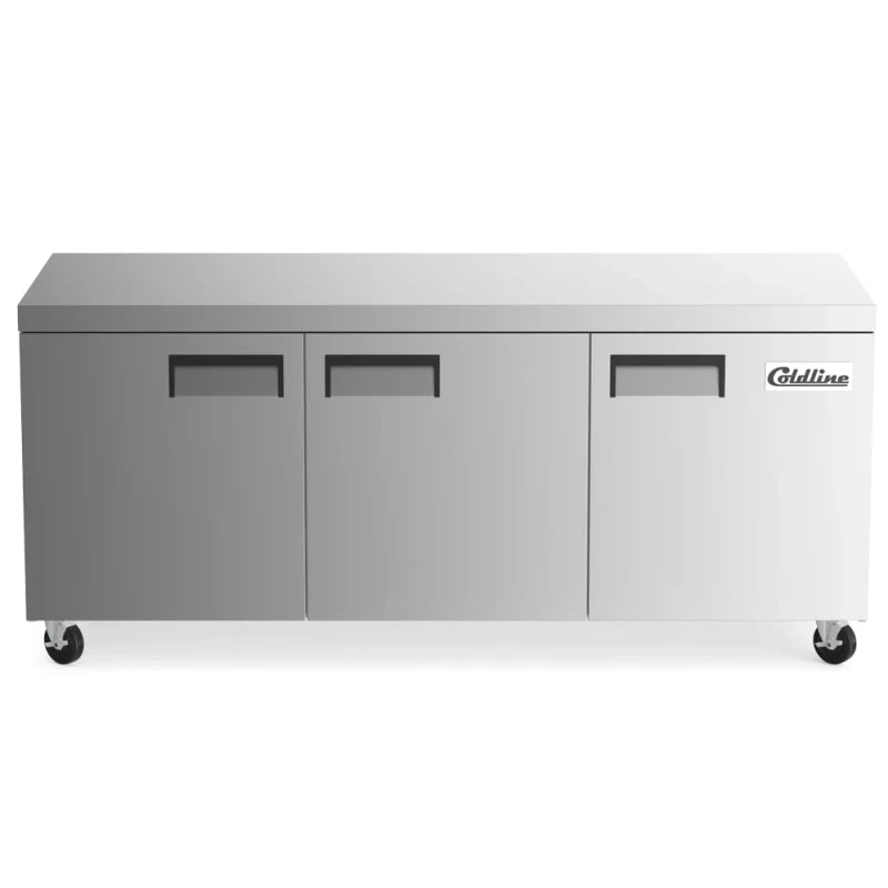 Coldline UC-72R 72” Undercounter Work Top Refrigerator - 15.5 Cu. Ft.