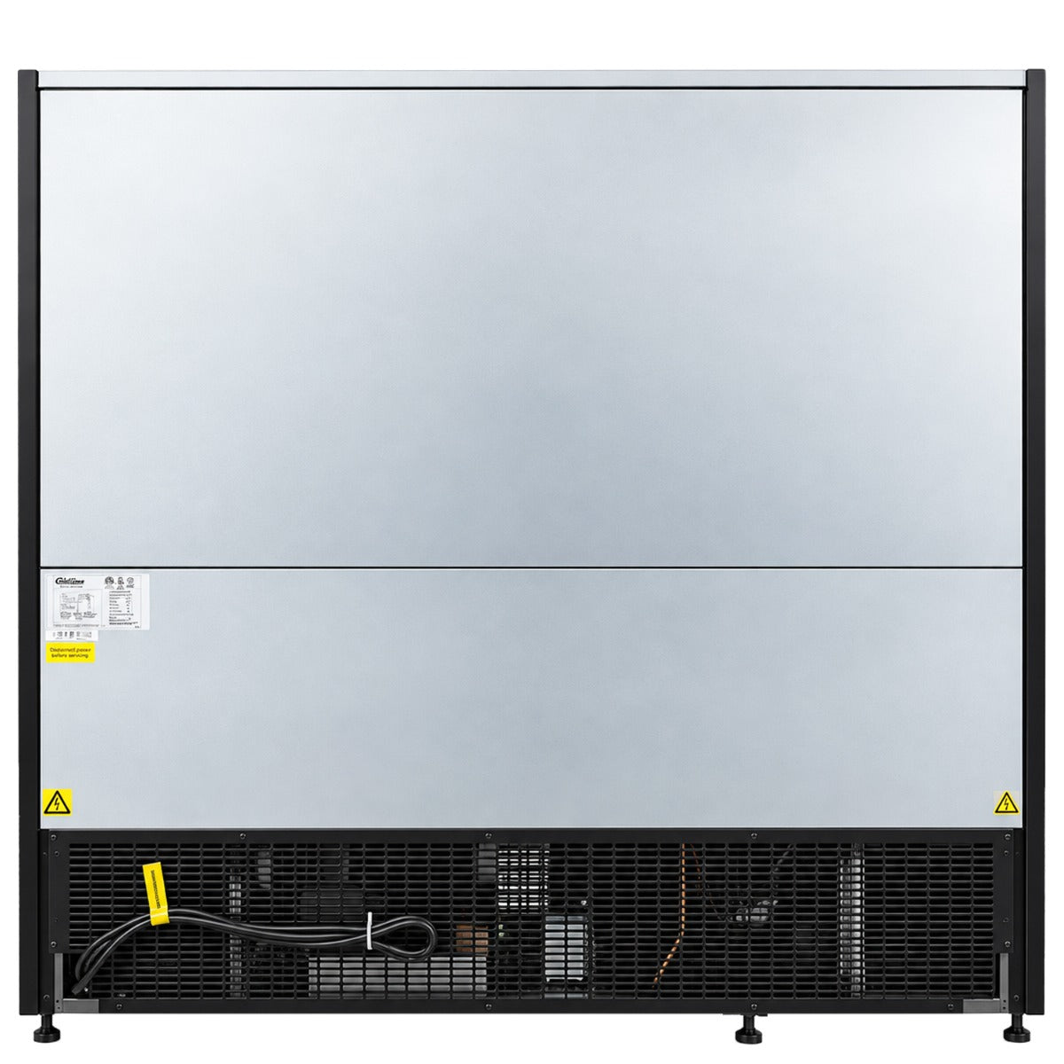 Coldline SGC-76-B 76" Multi Deck Sliding Door Merchandiser Refrigerator with LED Lighting- Black