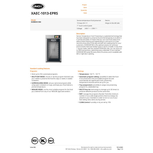 Spec Sheet