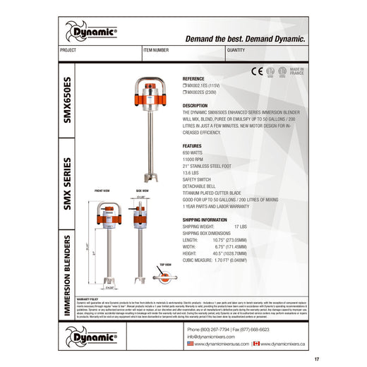 Spec Sheet