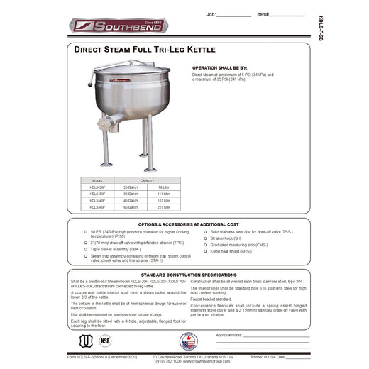 Spec Sheet