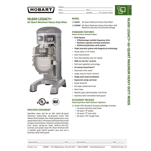 Spec Sheet